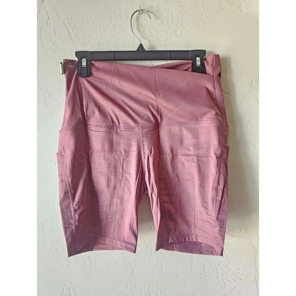 Womens Maternity Biker Shorts Over The Belly Pregnancy Clothes Workout Yoga Stre